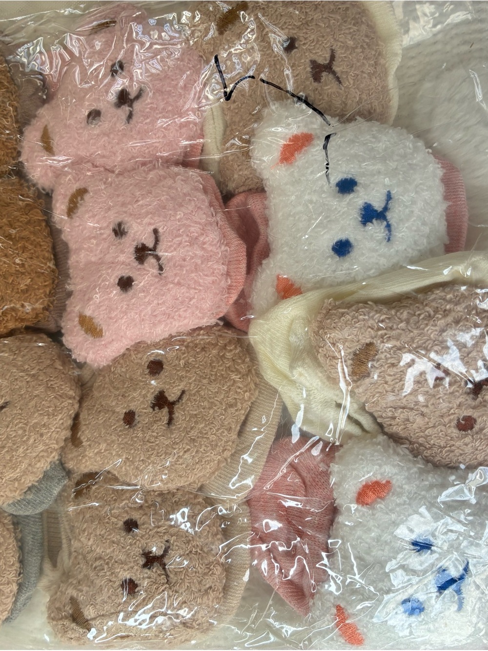 Cozy Plush Small Pet Toy Bundle — Pink, Beige & White Animal Faces